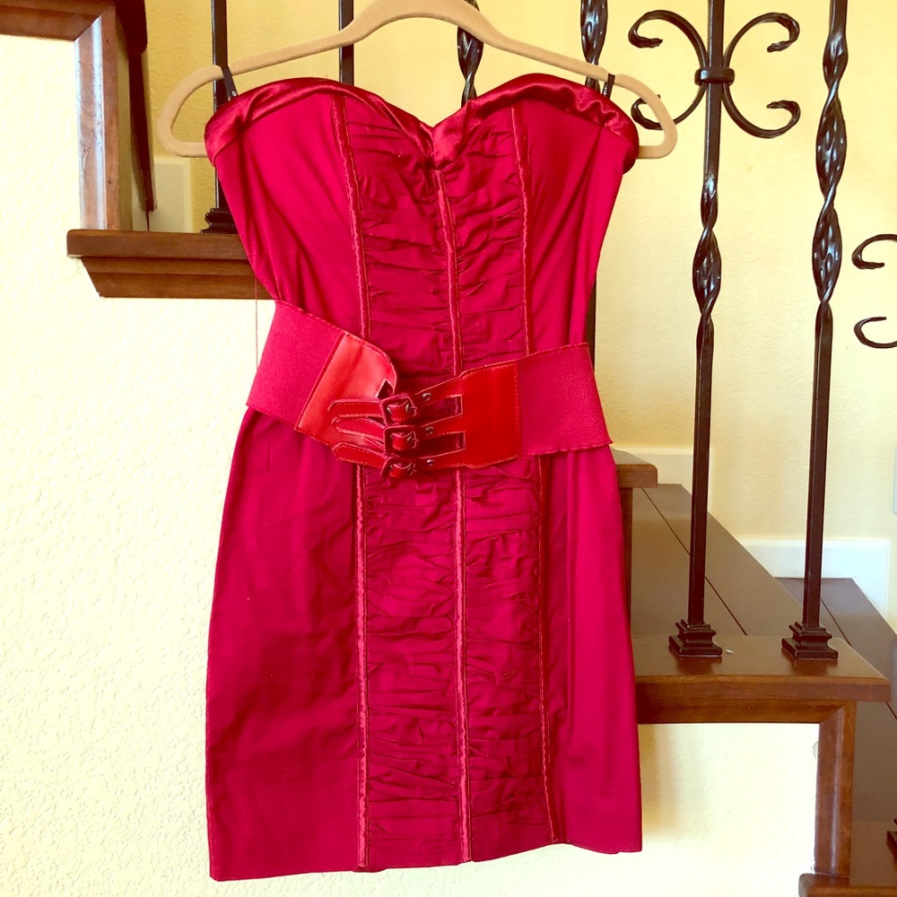 Red Bebe dress